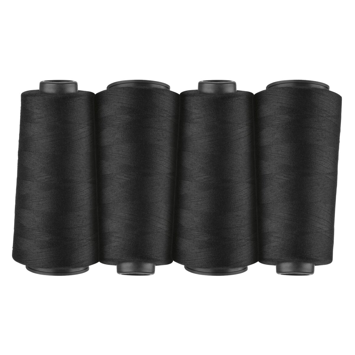 4 Spulen Overlock-Nähgarn – 100% Polyester, Farbe Eisen-grau, 2743 M Pro Spule, Stärke NE 40/2