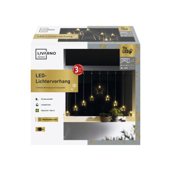 LIVARNO home LED-Lichtervorhang, mit Timer - B-Ware