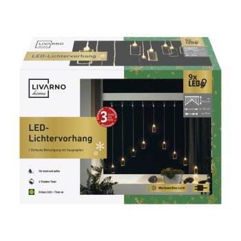 LIVARNO home LED-Lichtervorhang, mit Timer - B-Ware