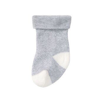 lupilu® Baby Thermo-Socken, 5 Paar, mit hohem Baumwollanteil, weiß/grau (19/22) - B-Ware neuwertig