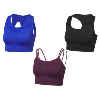 CRIVIT Damen Sport Bustier, Medium-Level, Seamless - B-Ware