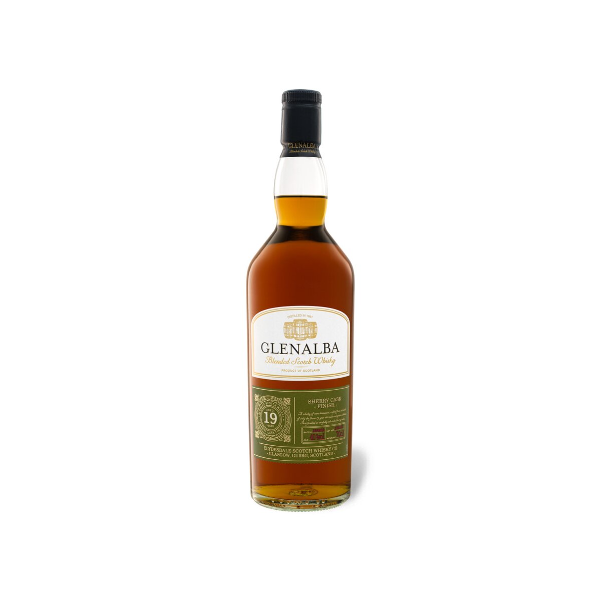 Glenalba Blended Scotch Whisky 19 Jahre Oloroso Sherry Cask Finish mit  Geschenkbox 40% Vol - B-Ware , 32,99 € | Whisky
