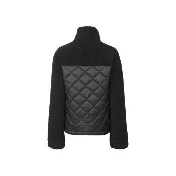 esmara® Damen Sherpa-Jacke mit Stehkragen (schwarz, L(44/46)) - B-Ware neuwertig