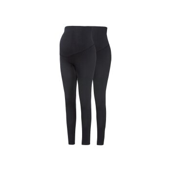 esmara® Damen Umstands Leggings, 2 Stück, mit Bio-Baumwolle (anthrazit, XS(32/34)) - B-Ware neuwertig