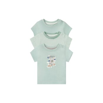 lupilu® Baby T-Shirt, 3 Stück, mit Bio-Baumwolle (grün, 74/80) - B-Ware neuwertig