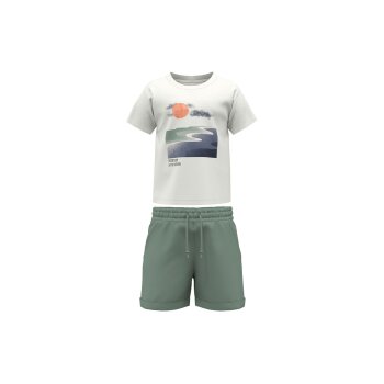 lupilu® Kleinkinder Jungen Set, 2-teilig, mit hohem Bio-Baumwollanteil (weiß/grün, 98/104) - B-Ware neuwertig