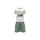 lupilu® Kleinkinder Jungen Set, 2-teilig, mit hohem Bio-Baumwollanteil (weiß/grün, 98/104) - B-Ware neuwertig