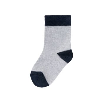 lupilu® Kleinkinder Jungen Socken, 7 Paar, mit Bio-Baumwolle (Streifen/grau/weiß/marine, 23-26) - B-Ware neuwertig