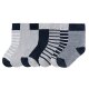 lupilu® Kleinkinder Jungen Socken, 7 Paar, mit Bio-Baumwolle (Streifen/grau/weiß/marine, 23-26) - B-Ware neuwertig