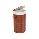Wenko Wäschetruhe »Bamboo«, 55 l Fassungsvermögen, mit Baumwoll-Wäschesack, aus Bambus (dunkelbraun) - B-Ware neuwertig