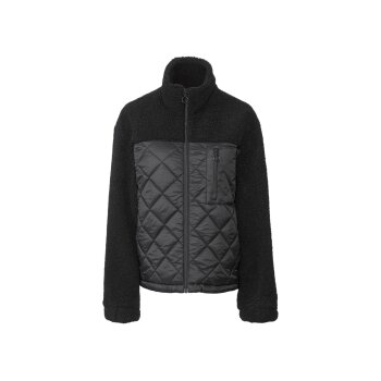 esmara® Damen Sherpa-Jacke mit Stehkragen (schwarz, M(40/42)) - B-Ware neuwertig