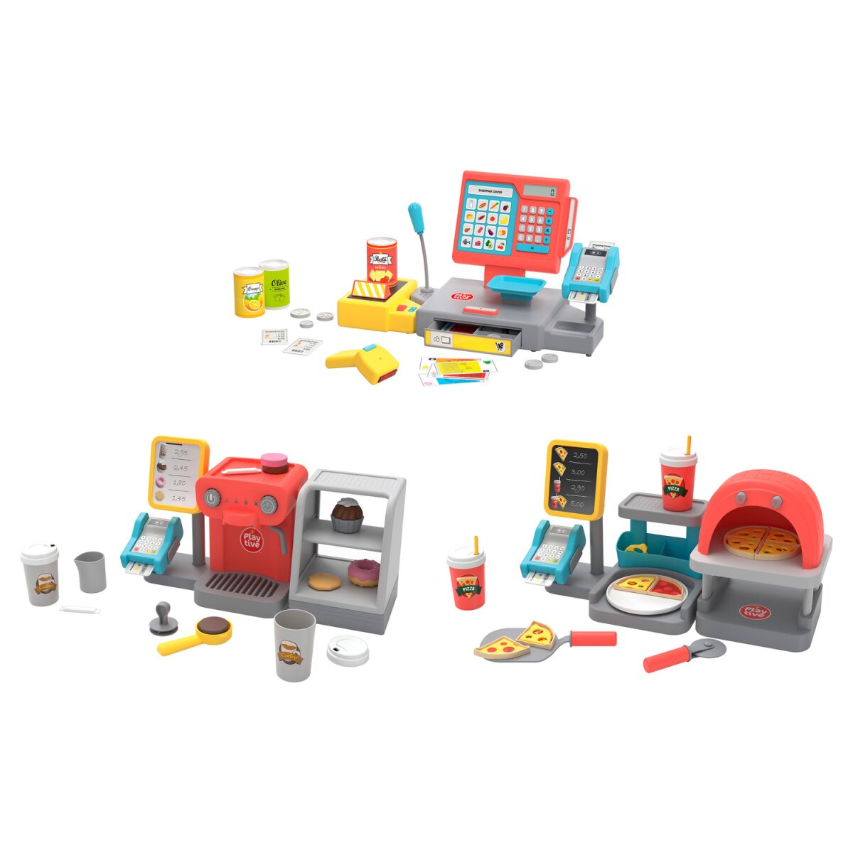 B-Ware, Cafe-Shop € / 12,99 - Pizza-Shop Spielzeugkasse / Playtive