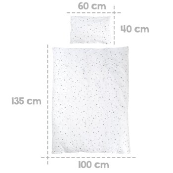 roba Komplettbettset Sternenzauber grau 70 x 140 cm - B-Ware neuwertig