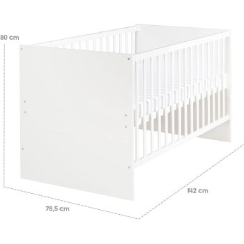 roba Kombi-Kinderbett Anton 70 x140 cm, Babybett umbaubar...