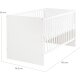 roba Kombi-Kinderbett Anton 70 x140 cm, Babybett umbaubar zum Juniorbett, inkl. Umbauecken, 3-Fach höhenverstellbar - B-Ware neuwertig