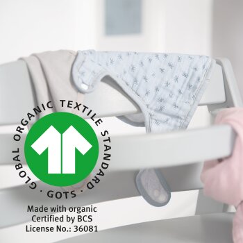 roba Organic 3er Lätzchenset Lil Planet hellblau/sky, Jersey, Musselin, Baumwolle, GOTS, 23 x 30 cm - B-Ware neuwertig