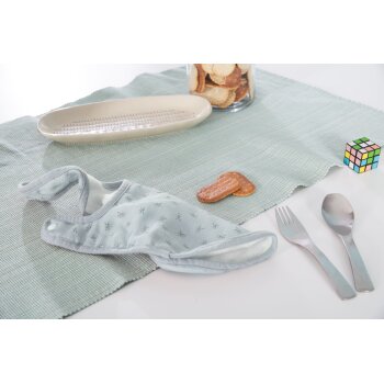 roba Organic 3er Lätzchenset Lil Planet hellblau/sky, Jersey, Musselin, Baumwolle, GOTS, 23 x 30 cm - B-Ware neuwertig