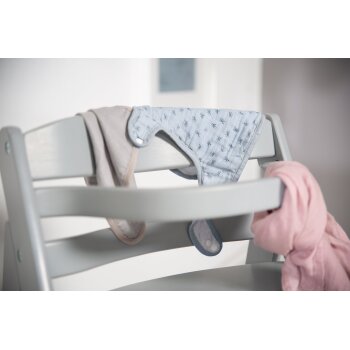 roba Organic 3er Lätzchenset Lil Planet hellblau/sky, Jersey, Musselin, Baumwolle, GOTS, 23 x 30 cm - B-Ware neuwertig