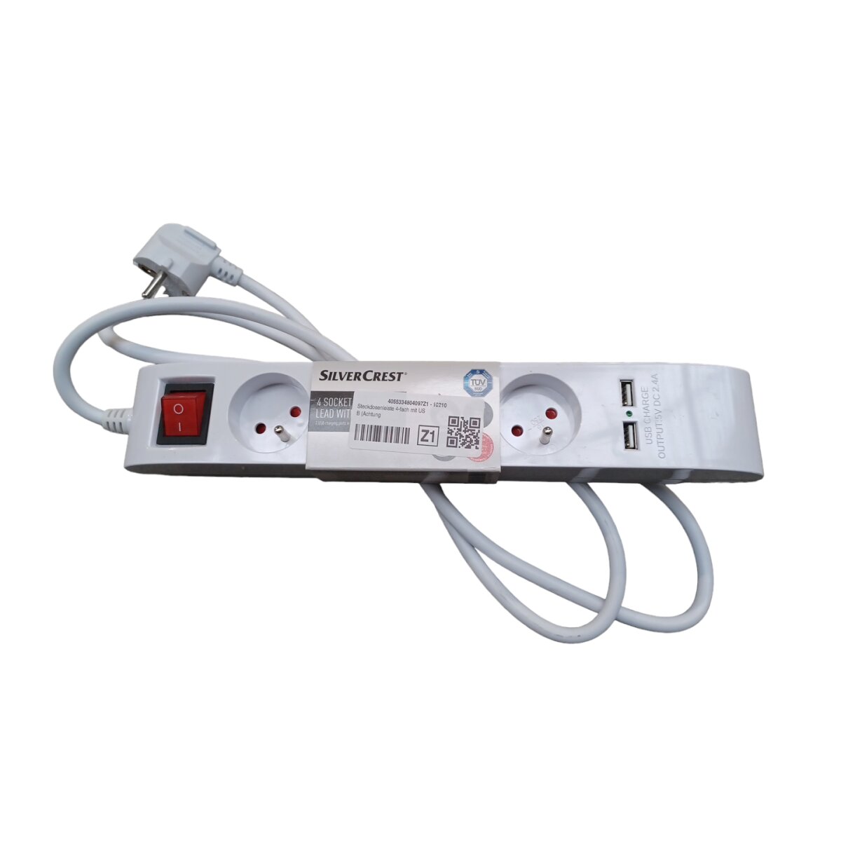 SILVERCREST® Steckdosenleiste, 4-fach mit USB € - B-Ware neuwertig, 6,99