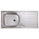 respekta Einbauspüle Küchenspüle Becken Edelstahl glatt 860 x 435 mm - B-Ware Transportschaden Kosmetisch
