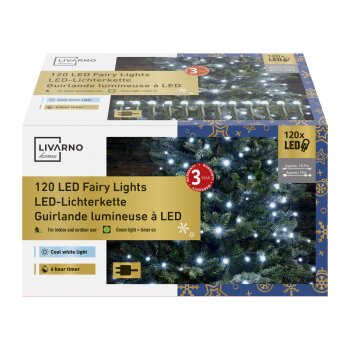 LIVARNO home LED-Lichterkette, 120 LEDs, 4 W (kaltweiß) - B-Ware sehr gut