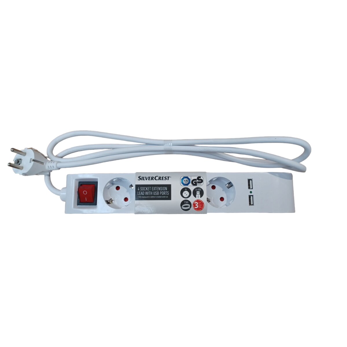 SILVERCREST® Steckdosenleiste, 4-fach mit USB - B-Ware neuwertig, 7,99 €