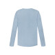 esmara® Damen Langarmshirt, leger geschnitten, mit gesticktem Statement-Patch (hellblau, S(36/38)) - B-Ware sehr gut
