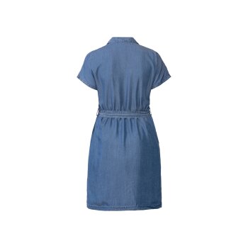 esmara® Damen Kleid, fließende Qualität mit Schlitz (hellblau, 46) - B-Ware neuwertig