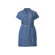 esmara® Damen Kleid, fließende Qualität mit Schlitz (hellblau, 46) - B-Ware neuwertig