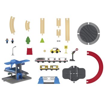 Playtive Eisenbahn-Set City-Express / Dinoland, aus Buchenholz - B-Ware