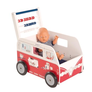roba Teddybus aus Puppenmöbel Serie Teddy College, Puppenwagen weiss lackiert - B-Ware sehr gut