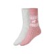 esmara® Damen Thermo Socken, 2 Paar, weich und wärmend (Pink Motif/Light Grey Melange, 35-38) - B-Ware neuwertig