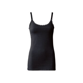 esmara® Damen Still-Tops, 2 Stück, mit hohem Bio-Baumwollanteil (schwarz/weiß, S(36/38)) - B-Ware neuwertig