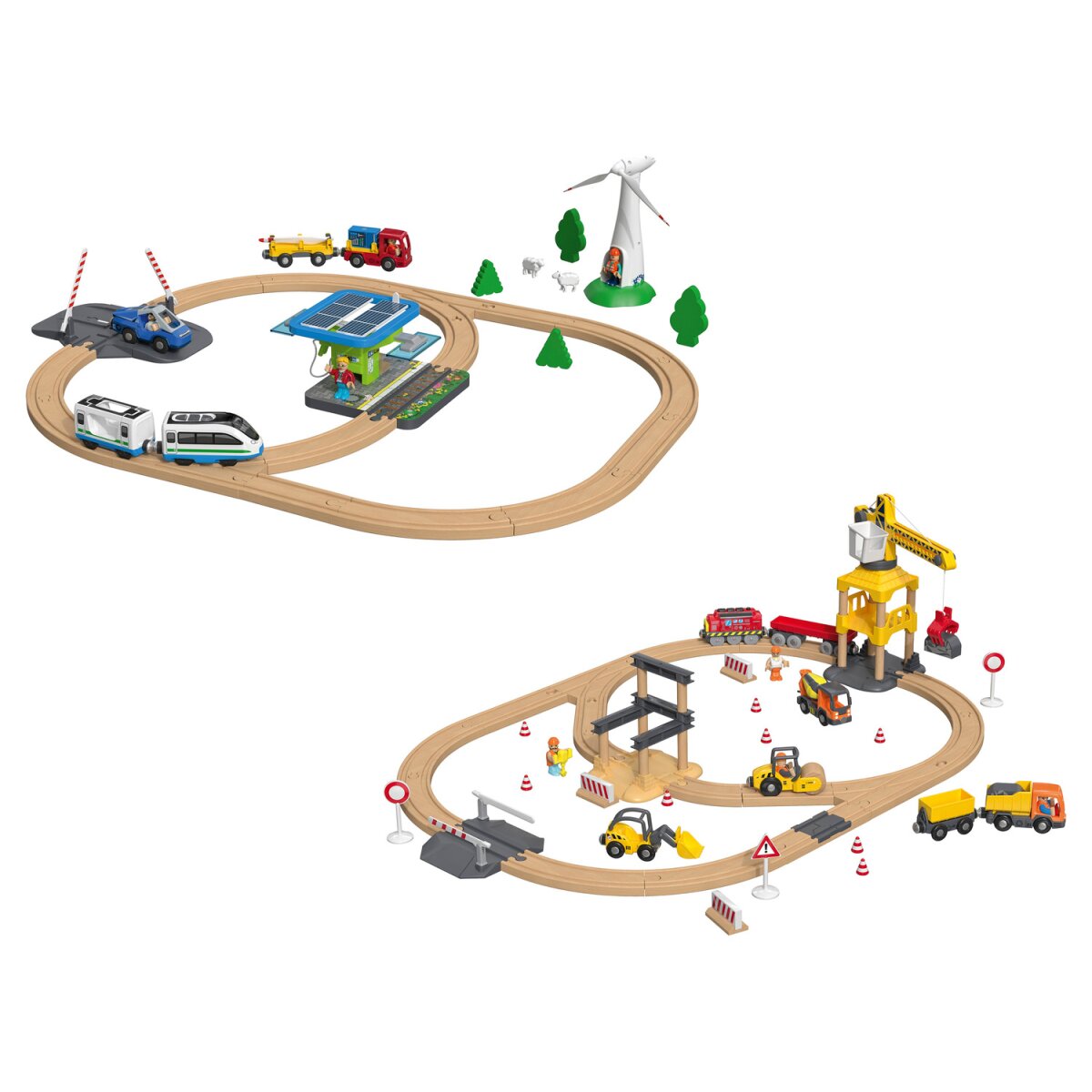 Playtive Eisenbahn-Set - Baustelle / € 25,99 Buchenholz B-Ware, Energien, Erneuerbare aus