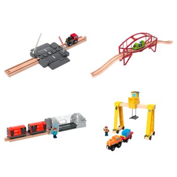 Playtive Eisenbahn Erweiterungs-Set, mit Buchenholz - B-Ware