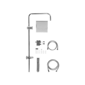 LIVARNO home Überkopfbrause-Set, mit 150-cm-Brauseschlauch (eckig) - B-Ware sehr gut