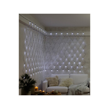 LIVARNO home LED-Lichtervorhang, 96 LEDs / LED-Lichternetz, 160 LEDs - B-Ware
