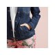 esmara® Damen Jeansjacke, leicht tailliert geschnitten (dunkelblau, 50) - B-Ware neuwertig