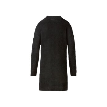 esmara® Damen Grobstrick Pulloverkleid, mit modischem Zopfmuster (schwarz, XS (32/34)) - B-Ware neuwertig