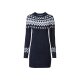 esmara® Damen Strickkleid, Muster im im Norwegerstil (navy, S(36/38)) - B-Ware neuwertig