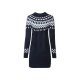 esmara® Damen Strickkleid, Muster im im Norwegerstil (navy, S(36/38)) - B-Ware neuwertig