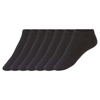 esmara® Damen Sneakersocken, 7 Paar, mit hohem Baumwollanteil (schwarz, 35-38) - B-Ware neuwertig