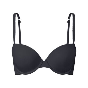 esmara® Damen T-Shirt-BHs, 2 Stück, mit gepaddeten Cups (black/black, 85B) - B-Ware neuwertig