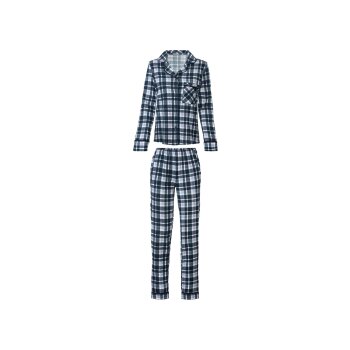 esmara® Damen Flanell-Pyjama mit Reverskragen - B-Ware