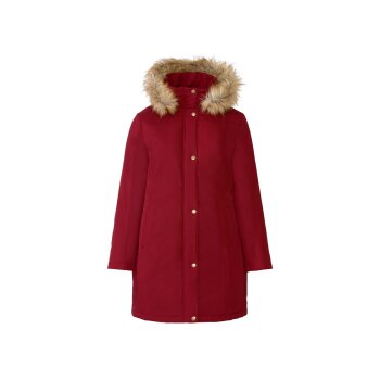 ESMARA® Damen Parka, mit wärmendem Futter (dunkelrot, XL(48/50)) - B-Ware neuwertig