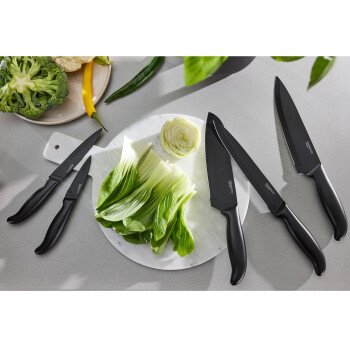 ERNESTO® Messer aus Edelstahl, schwarz - B-Ware