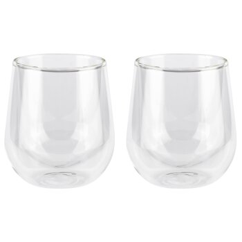 ERNESTO® Doppelwandige Gläser, 2 Stück, aus Borosilikatglas (Wein) - B-Ware neuwertig