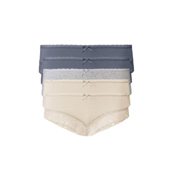 esmara® Damen Hipster, 5 Stück, mit eleganter Spitze - B-Ware