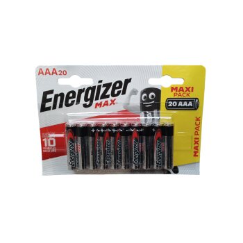 Energizer Maxi Pack Alkaline Batterien Micro (AAA) 20...