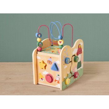 lupilu® Schiebewagen / Motorikwürfel, aus Holz - B-Ware